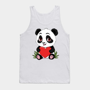 Cute cartoon chibi panda Tank Top